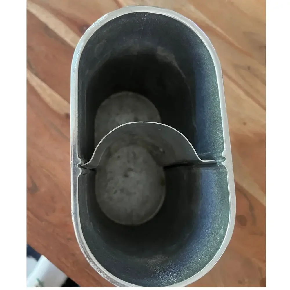 Metalart silver tone pewter champagne bucket modern oval Wine Holder Ice